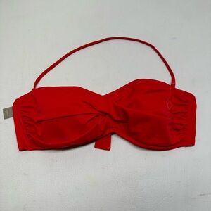 J.CREW Red Strapless Bikini Top NWT DIZE L